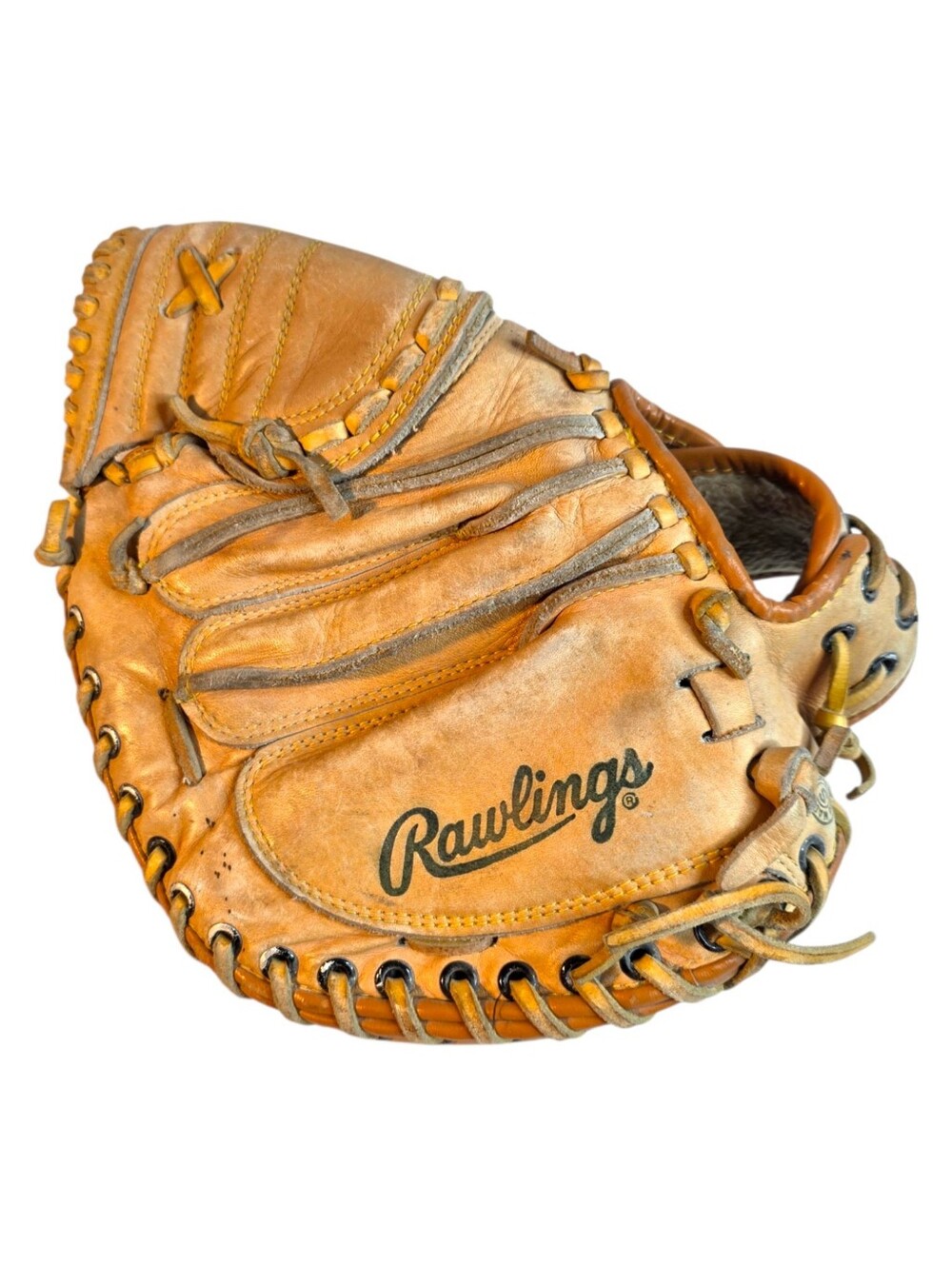 Rawlings RCM45 Tan Baseball Catcher's Mitt Broken In Ready to Play